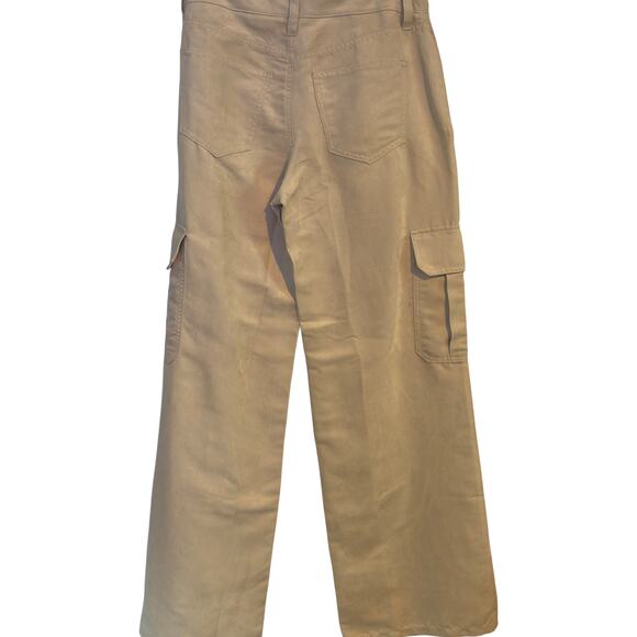 Banana Republic Women's Vegan Suede Mid-Rise Cargo Pants Khaki Size 6 - Picture 5 of 7